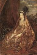Dyck, Anthony van Portrat der Elisabeth oder Theresia Shirley in orientalischer Kleidung oil painting on canvas